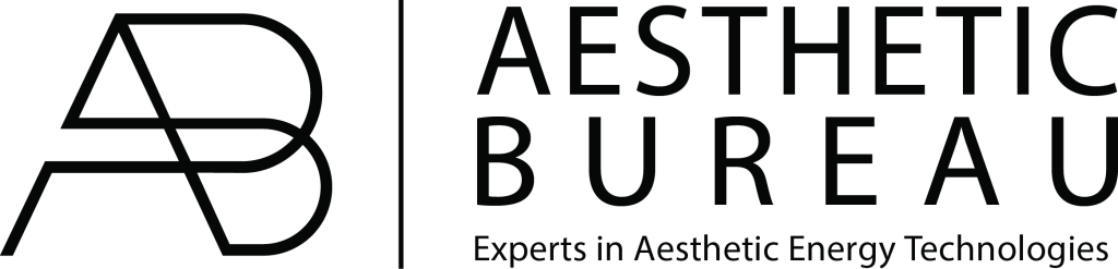 Logo of an aesthetic bureau, showcasing a sleek design with modern typography and a calming color palette.